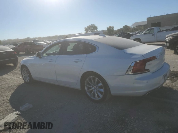 2017 Volvo S90 Momentum with VIN YV1A22MK5H1005636, listed as a Copart auction lot 75541594 with 100,405 mi miles and Salvage Title. Bid and sale history available at DreamBid. Image 2.