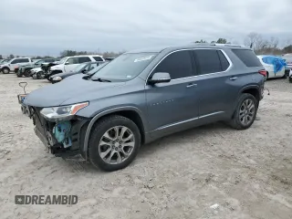 2018 Chevrolet Traverse Premier with VIN 1GNERKKW8JJ156024, listed as a Copart auction lot 46453915 with 128,527 mi miles and Salvage Title. Bid and sale history available at carsss.com. Image 1.
