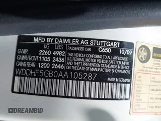 2010 Mercedes-Benz E 350 Luxury with VIN WDDHF5GB0AA105287, listed as a IAAI auction lot 42452791 with 195,377 mi miles and . Bid and sale history available at DreamBid. Image 9.