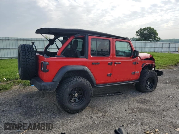2018 Jeep Wrangler Unlimited Sport S z VIN 1C4HJXDG6JW165825, wystawiony jako Copart lot #59548785 z przebiegiem Nie podano mil oraz Nie do naprawy • Non repairable. Historia ofert i sprzedaży dostępna na DreamBid. Obrazek 3.