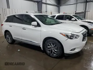 2013 Infiniti JX35 with VIN 5N1AL0MN3DC316798, listed as a Copart auction lot 53144765 with 126,305 mi miles and Salvage Title. Bid and sale history available at carsss.com. Image 4.