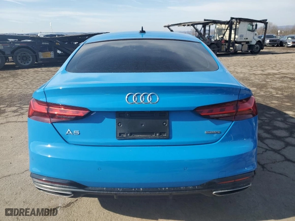 2021 Audi A5 Sportback S line Premium Plus with VIN WAUFACF55MA008488, listed as a Copart auction lot 45579875 with NaN miles and Salvage Title. Bid and sale history available at carsss.com. Image 6.