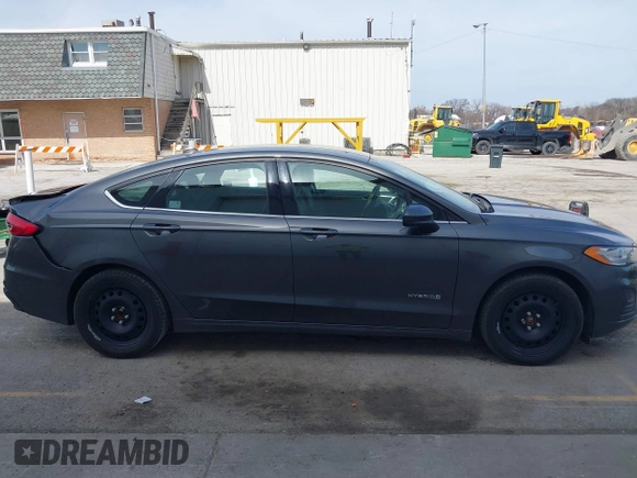 2019 Ford Fusion Hybrid SE with VIN 3FA6P0LU6KR163927, listed as a IAAI auction lot 41834612 with 104,342 mi miles. Bid and sale history available at carsss.com. Image 14.