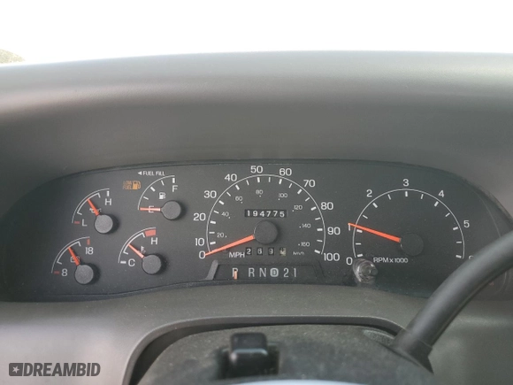 2000 Ford Super Duty F-250 XL with VIN 3FTNX21S5YMA58370, listed as a Copart auction lot 75442404 with 194,775 mi miles and Salvage Title. Bid and sale history available at carsss.com. Image 9.