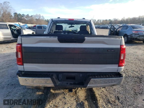 2021 Ford F-150 XL with VIN 1FTMF1C57MKD79392, listed as a Copart auction lot 87130764 with 29,241 mi miles and Salvage title. Bid and sale history available at DreamBid. Image 6.
