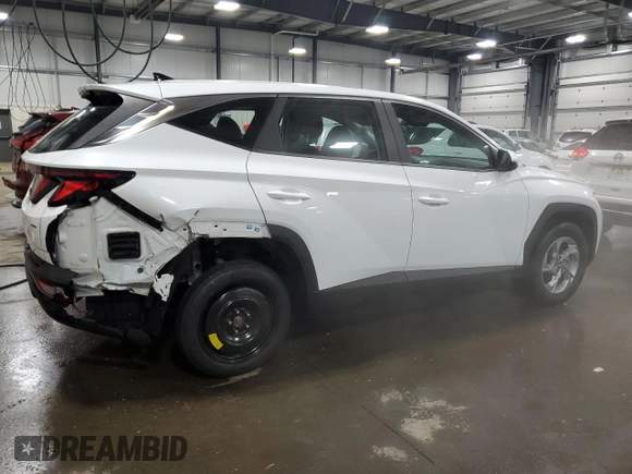 2022 Hyundai Tucson SE with VIN 5NMJACAE2NH034588, listed as a Copart auction lot 45341175 with 47,554 mi miles and Salvage Title. Bid and sale history available at carsss.com. Image 3.