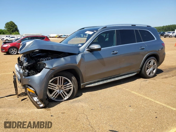 2021 Mercedes-Benz GLS 450 with VIN 4JGFF5KE1MA472444, listed as a Copart auction lot 50698214 with 47,947 mi miles and . Bid and sale history available at DreamBid. Image 1.