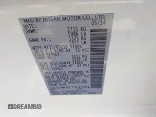 2014 Nissan Pathfinder SV with VIN 5N1AR2MM7EC703101, listed as a IAAI auction lot 42221242 with 178,237 mi miles and . Bid and sale history available at DreamBid. Image 9.
