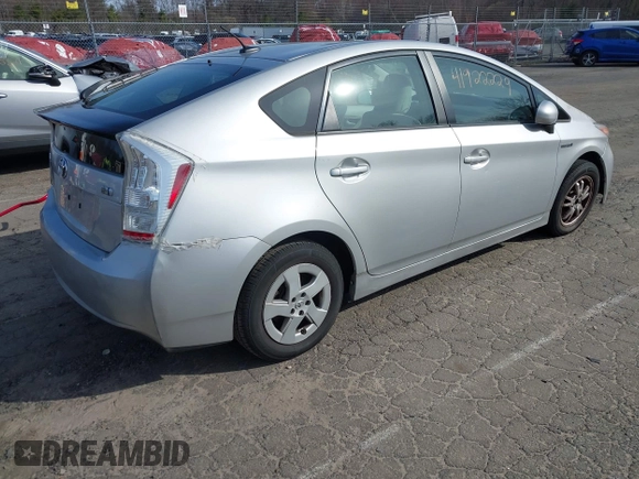 2011 Toyota Prius I with VIN JTDKN3DU7B5327736, listed as a IAAI auction lot 41922229 with 210,028 mi miles. Bid and sale history available at carsss.com. Image 4.