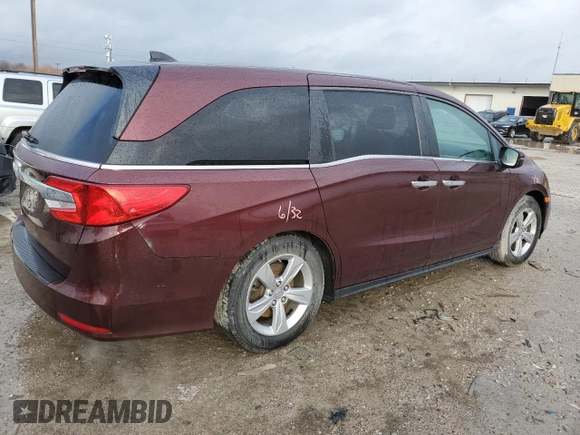 2019 Honda Odyssey EX with VIN 5FNRL6H51KB090958, listed as a Copart auction lot 46678835 with 95,664 mi miles and Salvage Title. Bid and sale history available at carsss.com. Image 3.