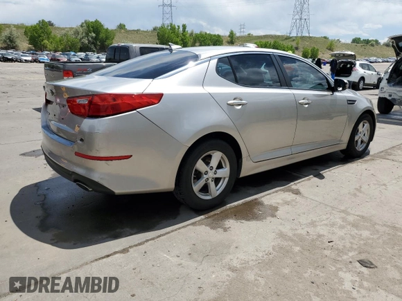 2014 Kia Optima LX z VIN KNAGM4A79E5470153, wystawiony jako Copart lot #58316245 z przebiegiem 85 904 mil mil oraz Czysty tytuł • Clean title. Historia ofert i sprzedaży dostępna na DreamBid. Obrazek 3.
