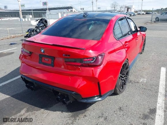 2021 BMW M3 Competition with VIN WBS33AY09MFK78325, listed as a IAAI auction lot 41741258 with 30,300 mi miles. Bid and sale history available at carsss.com. Image 4.