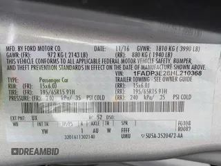 2017 Ford Focus S z VIN 1FADP3E28HL210368, wystawiony jako IAAI lot #42260711 z przebiegiem 69 067 mil mil oraz . Historia ofert i sprzedaży dostępna na DreamBid. Obrazek 9.