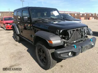 2023 Jeep Wrangler 4xe with VIN 1C4JJXN62PW641858, listed as a IAAI auction lot 41737184 with 40,203 mi miles. Bid and sale history available at carsss.com. Image 1.