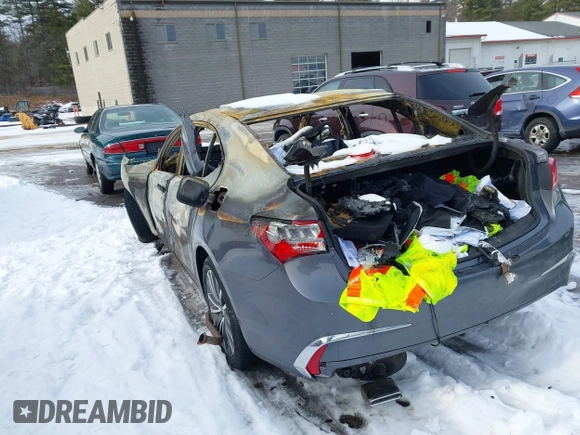 2018 Acura TLX Advance with VIN 19UUB3F75JA003734, listed as a IAAI auction lot 41430031 with 85,000 mi miles and . Bid and sale history available at DreamBid. Image 3.