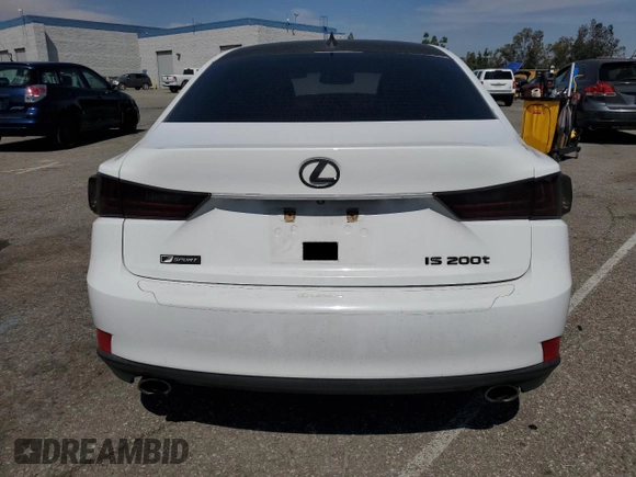 2016 Lexus IS 200t with VIN JTHBA1D27G5002704, listed as a Copart auction lot 52752465 with 84,357 mi miles and Salvage Title. Bid and sale history available at DreamBid. Image 6.