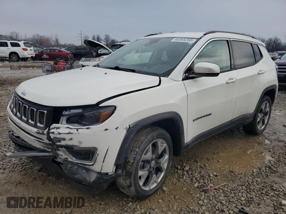 2018 Jeep Compass Limited with VIN 3C4NJDCB4JT440556, listed as a Copart auction lot 46345255 with Not Provided miles and Salvage Title. Bid and sale history available at DreamBid. Image 1.