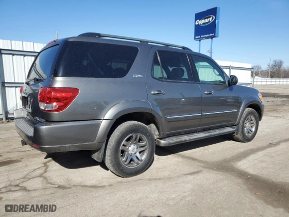 2006 Toyota Sequoia SR5 with VIN 5TDBT44A36S259033, listed as a Copart auction lot 48713345 with 185,931 mi miles and Clean Title. Bid and sale history available at carsss.com. Image 3.