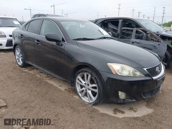 2007 Lexus IS with VIN JTHBK262672048719, listed as a IAAI auction lot 42143341 with 91,702 mi miles. Bid and sale history available at carsss.com. Image 1.