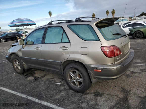1999 Lexus RX 300 Luxury SUV with VIN JT6HF10UXX0023491, listed as a Copart auction lot 81686024 with 86,097 mi miles and Salvage Title. Bid and sale history available at carsss.com. Image 2.