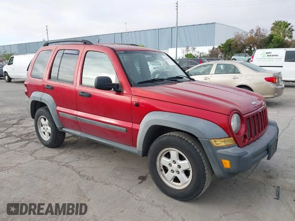 2007 Jeep Liberty Sport with VIN 1J4GK48K97W525047, listed as a IAAI auction lot 42022247 with 196,896 mi miles. Bid and sale history available at carsss.com. Image 1.