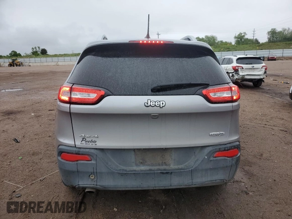 2018 Jeep Cherokee Latitude with VIN 1C4PJMCB8JD523356, listed as a Copart auction lot 58819505 with 107,182 mi miles and Salvage title. Bid and sale history available at DreamBid. Image 6.