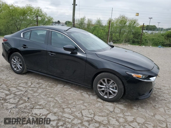 2021 Mazda 3 S with VIN JM1BPAAL2M1335330, listed as a Copart auction lot 56838145 with 33,225 mi miles and Salvage title. Bid and sale history available at DreamBid. Image 4.