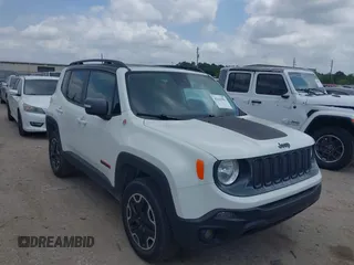 2016 Jeep Renegade Trailhawk with VIN ZACCJBCT7GPD02904, listed as a IAAI auction lot 42162503 with 133,511 mi miles and . Bid and sale history available at carsss.com. Image 1.
