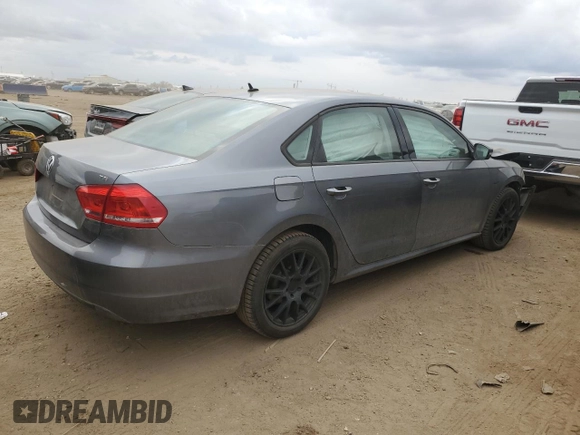 2014 Volkswagen Passat S with VIN 1VWAS7A35EC092113, listed as a Copart auction lot 78843894 with 130,492 mi miles and Salvage Title. Bid and sale history available at carsss.com. Image 3.