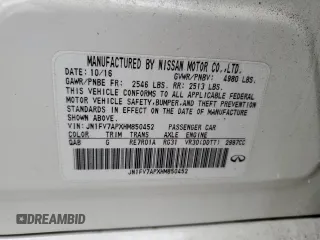 2017 Infiniti Q50 Red Sport 400 z VIN JN1FV7APXHM850452, wystawiony jako Copart lot #42366585 z przebiegiem 73 765 mil mil oraz Szkoda całkowita • Salvage title. Historia ofert i sprzedaży dostępna na DreamBid. Obrazek 14.