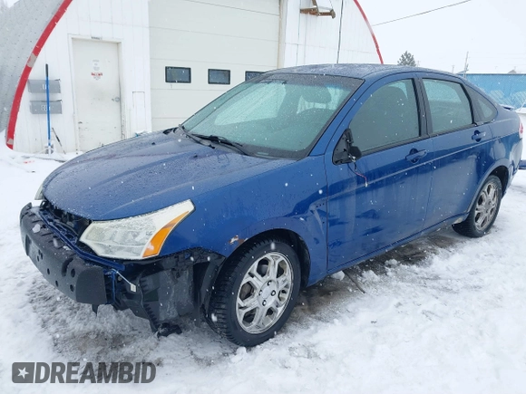 2008 Ford Focus SE with VIN 1FAHP35N58W185875, listed as a IAAI auction lot 41569411 with 185,579 mi miles. Bid and sale history available at carsss.com. Image 18.