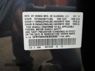 2014 Acura MDX Technology с VIN 5FRYD4H45EB036067, выставлен на аукционе Copart как лот 59364315 с пробегом 143 605 миль миль и Списание • Salvage title. История ставок и продаж доступна на DreamBid. Изображение 13.