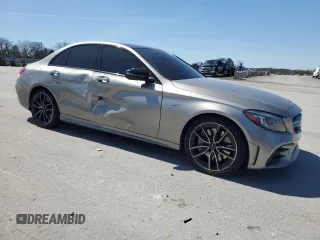 2019 Mercedes-Benz C 43 AMG with VIN 55SWF6EB7KU309344, listed as a Copart auction lot 50635725 with 64,153 mi miles and Salvage title. Bid and sale history available at DreamBid. Image 4.