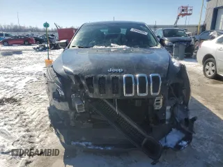 2015 Jeep Cherokee Sport with VIN 1C4PJMAB4FW588042, listed as a Copart auction lot 45660385 with 186,455 mi miles and Salvage Title. Bid and sale history available at carsss.com. Image 5.