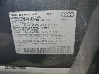 2018 Audi SQ5 Prestige with VIN WA1C4AFY5J2076656, listed as a Copart auction lot 59517204 with 88,109 mi miles and Salvage Title. Bid and sale history available at DreamBid. Image 15.