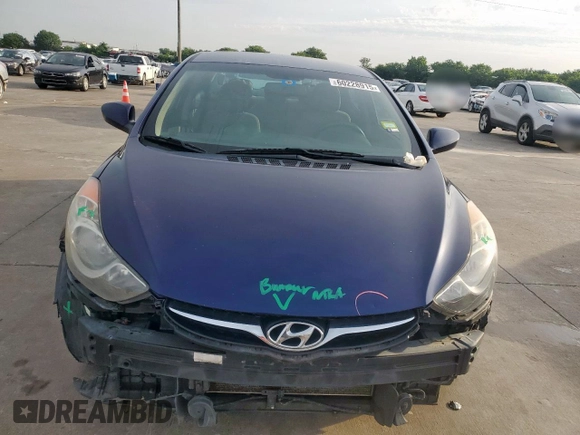2013 Hyundai Elantra GLS с VIN 5NPDH4AE7DH433853, выставлен на аукционе Copart как лот 60228915 с пробегом 212 495 миль миль и Списание • Salvage title. История ставок и продаж доступна на DreamBid. Изображение 5.
