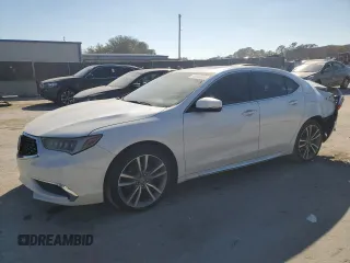2020 Acura TLX w/Technology Pkg with VIN 19UUB2F40LA000825, listed as a Copart auction lot 43449455 with 50,008 mi miles and Salvage Title. Bid and sale history available at carsss.com. Image 1.