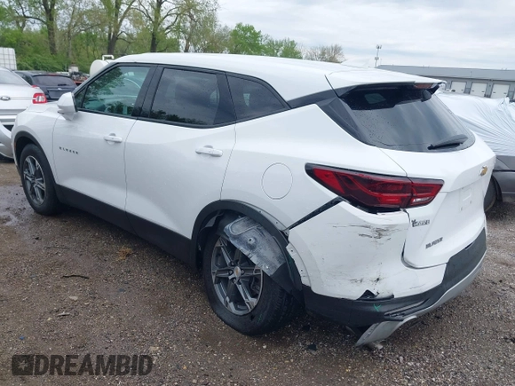 2023 Chevrolet Blazer LT with VIN 3GNKBCR4XPS100305, listed as a IAAI auction lot 42117437 with 44,252 mi miles and . Bid and sale history available at DreamBid. Image 3.