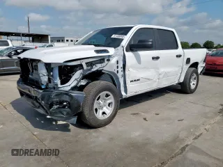 2025 Ram 1500 Tradesman with VIN 1C6RRFGG6SN543501, listed as a Copart auction lot 61486845 with 9,729 mi miles and Salvage title. Bid and sale history available at DreamBid. Image 1.