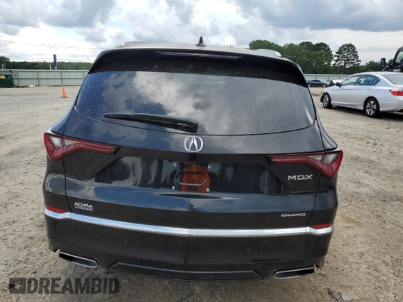 2025 Acura MDX Advance with VIN 5J8YE1H89SL024448, listed as a Copart auction lot 63083325 with 2,697 mi miles and Salvage title. Bid and sale history available at DreamBid. Image 6.
