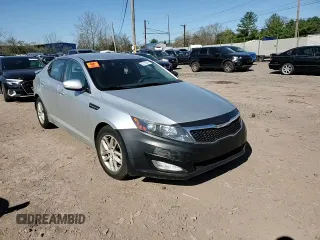 2013 Kia Optima LX with VIN KNAGM4A7XD5390018, listed as a Copart auction lot 53112915 with 0 mi miles and Salvage Title. Bid and sale history available at carsss.com. Image 10.
