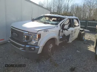 2022 Ford Super Duty F-450 DRW XL with VIN 1FT8W4DT3NEE16244, listed as a Copart auction lot 43706875 with 0 mi miles and Salvage Title. Bid and sale history available at carsss.com. Image 1.