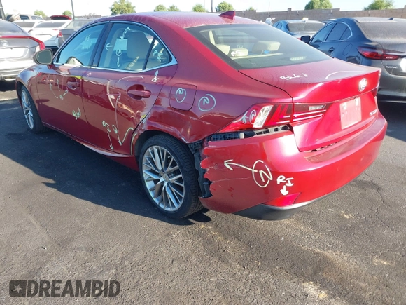 2014 Lexus IS 250 with VIN JTHBF1D24E5003436, listed as a IAAI auction lot 42658797 with 186,226 mi miles and . Bid and sale history available at DreamBid. Image 3.