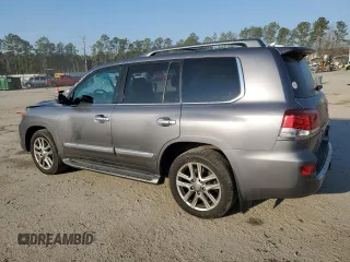 2015 Lexus LX 570 with VIN JTJHY7AX9F4166130, listed as a Copart auction lot 43653595 with 105,108 mi miles and Salvage Title. Bid and sale history available at DreamBid. Image 2.