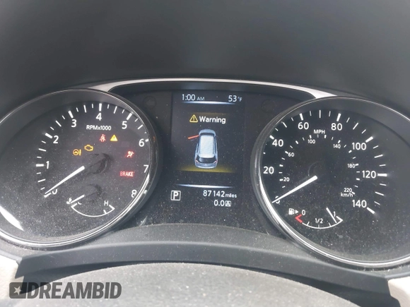 2016 Nissan Rogue SV with VIN KNMAT2MV5GP688589, listed as a IAAI auction lot 41285116 with 87,142 mi miles. Bid and sale history available at carsss.com. Image 7.