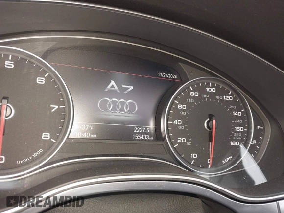 2012 Audi A7 Premium Plus with VIN WAUYGAFC0CN096027, listed as a IAAI auction lot 40881391 with 155,433 mi miles and . Bid and sale history available at DreamBid. Image 7.