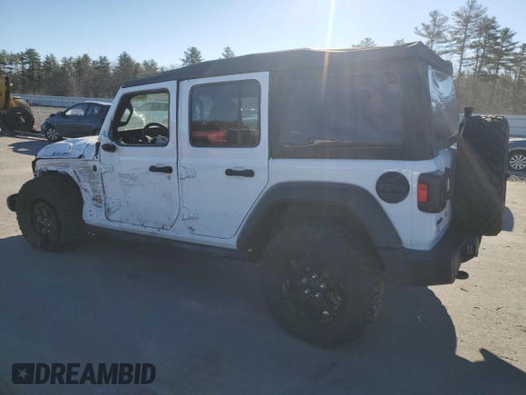 2022 Jeep Wrangler Unlimited Willys with VIN 1C4HJXDM7NW272815, listed as a Copart auction lot 80557734 with Not Provided miles and Clean Title. Bid and sale history available at DreamBid. Image 2.