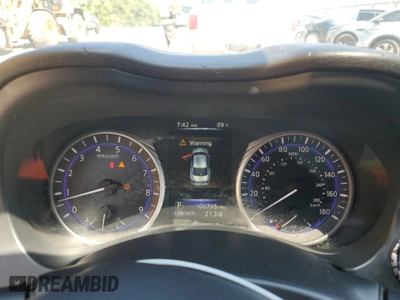 2015 Infiniti Q50 with VIN JN1BV7AP6FM349747, listed as a Copart auction lot 65723545 with 108,795 mi miles and Salvage title. Bid and sale history available at DreamBid. Image 9.