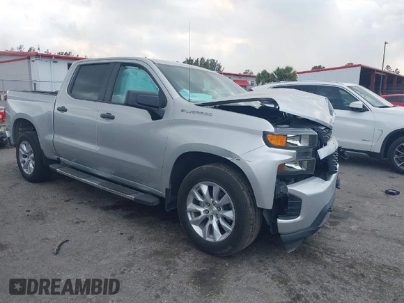 2020 Chevrolet Silverado 1500 Custom with VIN 3GCPWBEF8LG317269, listed as a IAAI auction lot 41708823 with 45,878 mi miles. Bid and sale history available at carsss.com. Image 1.