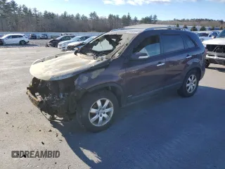2013 Kia Sorento LX with VIN 5XYKTCA64DG399466, listed as a Copart auction lot 86968534 with 0 mi miles and Salvage Title. Bid and sale history available at carsss.com. Image 1.
